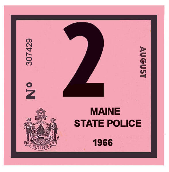(image for) 1966 Maine Inspection Sticker